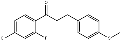 4'-CHLORO-2'-FLUORO-3-(4-THIOMETHYLPHENYL)PROPIOPHENONE 구조식 이미지