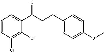 2',3'-DICHLORO-3-(4-THIOMETHYLPHENYL)PROPIOPHENONE Structure