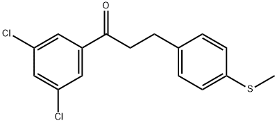 3',5'-DICHLORO-3-(4-THIOMETHYLPHENYL)PROPIOPHENONE 구조식 이미지