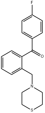 4'-FLUORO-2-THIOMORPHOLINOMETHYL BENZOPHENONE 구조식 이미지