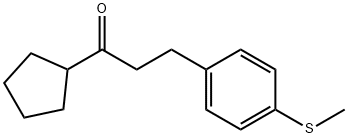 CYCLOPENTYL 2-(4-THIOMETHYLPHENYL)ETHYL KETONE Structure