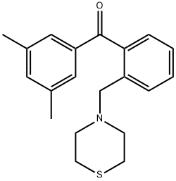 3,5-DIMETHYL-2'-THIOMORPHOLINOMETHYL BENZOPHENONE Structure