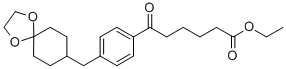 ETHYL 6-[4-[8-(1,4-DIOXA-8-AZASPIRO[4.5]DECYL)METHYL]PHENYL]-6-OXOHEXANOATE 구조식 이미지