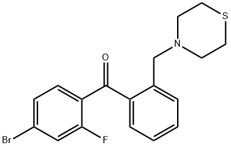 4-BROMO-2-FLUORO-2'-THIOMORPHOLINOMETHYL BENZOPHENONE Structure
