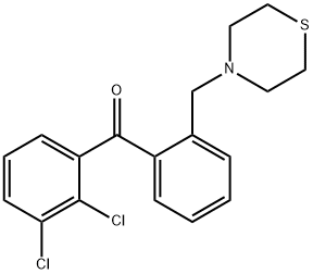 2,3-DICHLORO-2'-THIOMORPHOLINOMETHYL BENZOPHENONE Structure