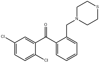 2,5-DICHLORO-2'-THIOMORPHOLINOMETHYL BENZOPHENONE 구조식 이미지