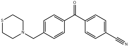 4-CYANO-4'-THIOMORPHOLINOMETHYL BENZOPHENONE 구조식 이미지