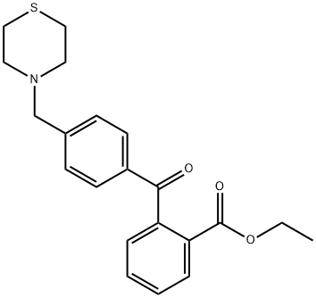 2-CARBOETHOXY-4'-THIOMORPHOLINOMETHYL BENZOPHENONE 구조식 이미지