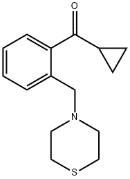 CYCLOPROPYL 2-(THIOMORPHOLINOMETHYL)PHENYL KETONE Structure