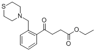 ETHYL 4-OXO-4-[2-(THIOMORPHOLINOMETHYL)PHENYL]BUTYRATE Structure