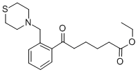 ETHYL 6-OXO-6-[2-(THIOMORPHOLINOMETHYL)PHENYL]HEXANOATE 구조식 이미지