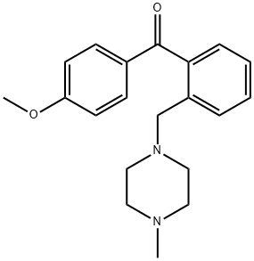 4'-METHOXY-2-(4-METHYLPIPERAZINOMETHYL) BENZOPHENONE Structure