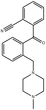 2-CYANO-2'-(4-METHYLPIPERAZINOMETHYL) BENZOPHENONE 구조식 이미지