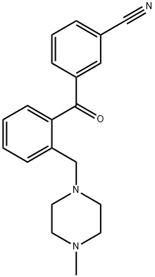 3'-CYANO-2-(4-METHYLPIPERAZINOMETHYL) BENZOPHENONE 구조식 이미지