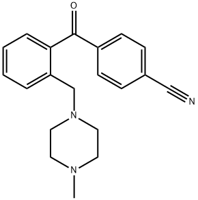 4'-CYANO-2-(4-METHYLPIPERAZINOMETHYL) BENZOPHENONE Structure