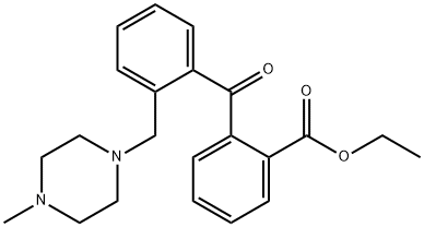 2-CARBOETHOXY-2'-(4-METHYLPIPERAZINOMETHYL) BENZOPHENONE 구조식 이미지