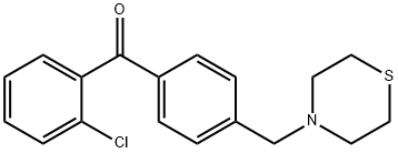 2-CHLORO-4'-THIOMORPHOLINOMETHYL BENZOPHENONE Structure