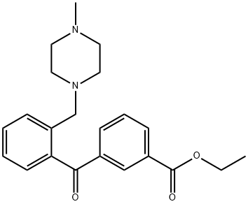 3'-CARBOETHOXY-2-(4-METHYLPIPERAZINOMETHYL) BENZOPHENONE 구조식 이미지