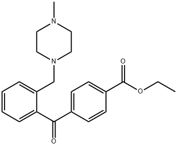 4'-CARBOETHOXY-2-(4-METHYLPIPERAZINOMETHYL) BENZOPHENONE Structure