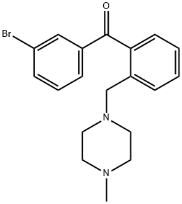 3'-BROMO-2-(4-METHYLPIPERAZINOMETHYL) BENZOPHENONE 구조식 이미지