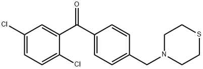 2,5-DICHLORO-4'-THIOMORPHOLINOMETHYL BENZOPHENONE Structure