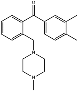 3,4-DIMETHYL-2'-(4-METHYLPIPERAZINOMETHYL) BENZOPHENONE 구조식 이미지