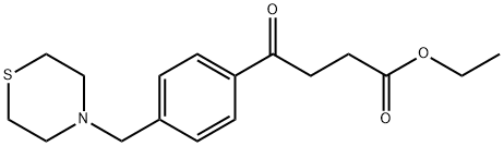 ETHYL 4-OXO-4-[4-(THIOMORPHOLINOMETHYL)PHENYL]BUTYRATE 구조식 이미지