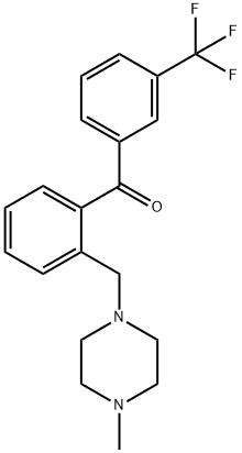 2-(4-METHYLPIPERAZINOMETHYL)-3'-TRIFLUOROMETHYLBENZOPHENONE 구조식 이미지