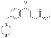 ETHYL 5-OXO-5-[4-(THIOMORPHOLINOMETHYL)PHENYL]VALERATE Structure