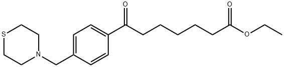 ETHYL 7-OXO-7-[4-(THIOMORPHOLINOMETHYL)PHENYL]HEPTANOATE Structure