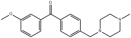 3-METHOXY-4'-(4-METHYLPIPERAZINOMETHYL) BENZOPHENONE Structure