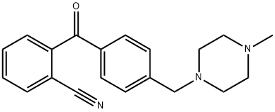 2-CYANO-4'-(4-METHYLPIPERAZINOMETHYL) BENZOPHENONE Structure