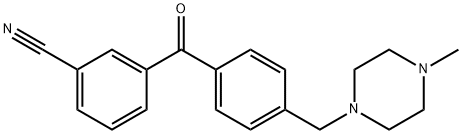 3-CYANO-4'-(4-METHYLPIPERAZINOMETHYL) BENZOPHENONE Structure