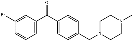 3-BROMO-4'-(4-METHYLPIPERAZINOMETHYL) BENZOPHENONE Structure