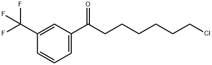 7-CHLORO-1-OXO-1-(3-TRIFLUOROMETHYLPHENYL)HEPTANE 구조식 이미지