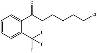 6-CHLORO-1-OXO-1-(2-TRIFLUOROMETHYLPHENYL)HEXANE 구조식 이미지