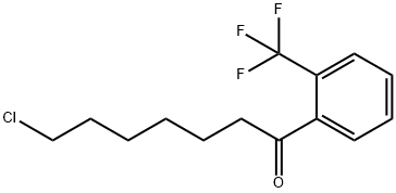 7-CHLORO-1-OXO-1-(2-TRIFLUOROMETHYLPHENYL)HEPTANE 구조식 이미지