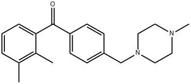 2,3-DIMETHYL-4'-(4-METHYLPIPERAZINOMETHYL) BENZOPHENONE Structure