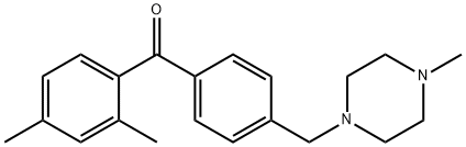 2,4-DIMETHYL-4'-(4-METHYLPIPERAZINOMETHYL) BENZOPHENONE Structure