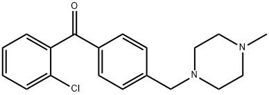 2-CHLORO-4'-(4-METHYLPIPERAZINOMETHYL) BENZOPHENONE Structure