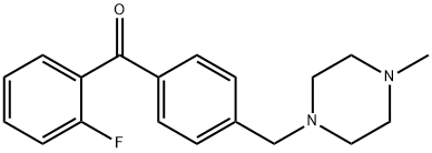 2-FLUORO-4'-(4-METHYLPIPERAZINOMETHYL) BENZOPHENONE Structure