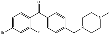 4-BROMO-2-FLUORO-4'-(4-METHYLPIPERAZINOMETHYL) BENZOPHENONE Structure