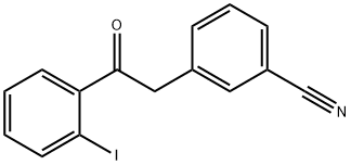 2-(3-CYANOPHENYL)-2'-IODOACETOPHENONE Structure