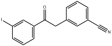 2-(3-CYANOPHENYL)-3'-IODOACETOPHENONE Structure