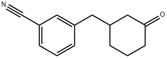 3-[(3-OXOCYCLOHEXYL)METHYL]BENZONITRILE Structure