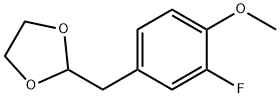 3-FLUORO-4-METHOXY (1,3-DIOXOLAN-2-YLMETHYL)BENZENE 구조식 이미지