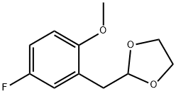 5-FLUORO-2-METHOXY (1,3-DIOXOLAN-2-YLMETHYL)BENZENE Structure