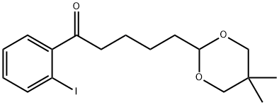 5-(5,5-DIMETHYL-1,3-DIOXAN-2-YL)-2'-IODOVALEROPHENONE 구조식 이미지