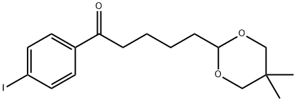 5-(5,5-DIMETHYL-1,3-DIOXAN-2-YL)-4'-IODOVALEROPHENONE 구조식 이미지