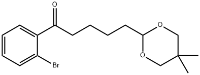 2'-BROMO-5-(5,5-DIMETHYL-1,3-DIOXAN-2-YL)VALEROPHENONE Structure